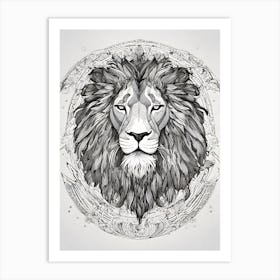 Lion Head 2 Art Print