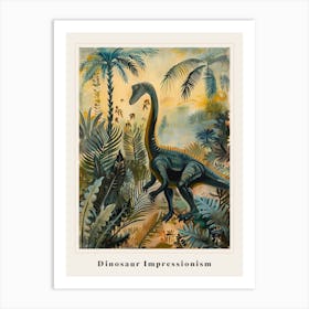 Dinosaur Impressionist Inspired Painting 1 Poster Art Print