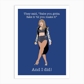 I can do it with a broken heart  - Taylor Swift TTPD eras tour  Art Print