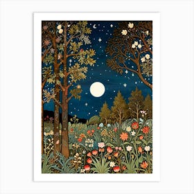 William Morris Night In The Woods 8 Art Print