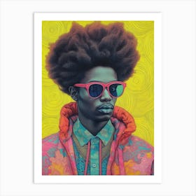 Hipster Portraits Pencil Pop Art 3 Art Print