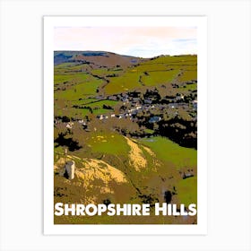Shropshire Hills, AONB, Area of Outstanding Natural Beauty, National Park, Nature, Countryside, Wall Print, Art Print