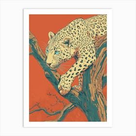 Leopard In Tree 1 Art Print