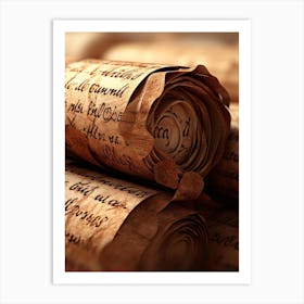 Old Manuscripts 4 Art Print