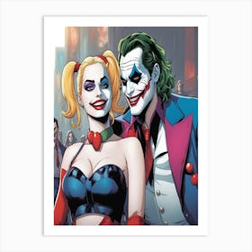 Harley Quinn & Joker Art Print