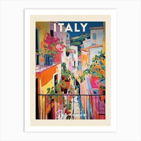 Syracuse Italy 3 Fauvist Painting Travel Poster Art Print