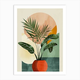 plant in the moon painting Art Print