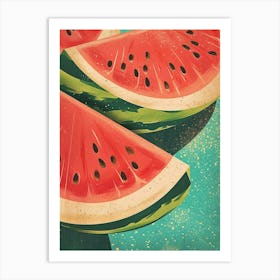 Art Deco Inspired Watermelon Art Print