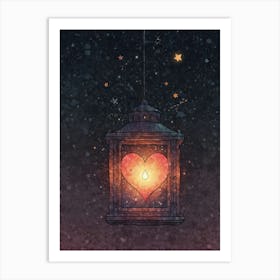 Heart Lantern 3 Art Print