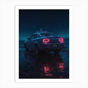 Car In The Water Art Print