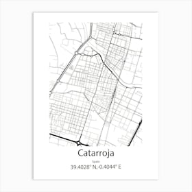 Catarroja,Spain Minimalist Map Poster