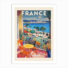 Cannes France 1 Fauvist Painting  Travel Poster Art Print