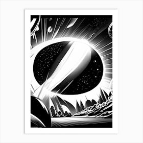 Cosmic Ray Noir Comic Space Art Print