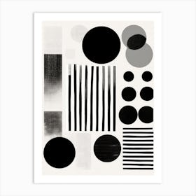 Black And White Abstract Painting 1 Art Print