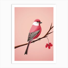 Minimalist Finch 3 Illustration Art Print