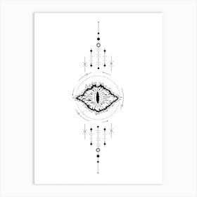 Eye Of Sauron Geometric Illustration Art Print