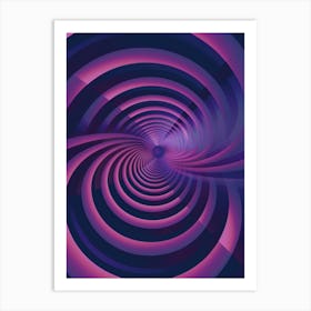 Abstract Purple Spiral Art Print