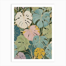 Monstera Leaves no2 Art Print