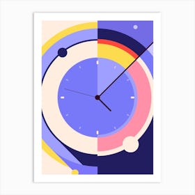 Abstract Clock Art Print