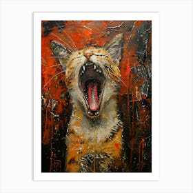 Screaming Cat 3 Art Print