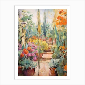 Autumn Gardens Painting Marrakech Botanical Garden Morocco 4 Art Print