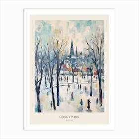 Winter City Park Poster Gorky Park Moscow Russia 4 Art Print