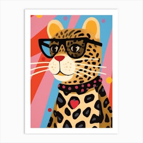 Little Leopard 2 Wearing Sunglasses Art Print
