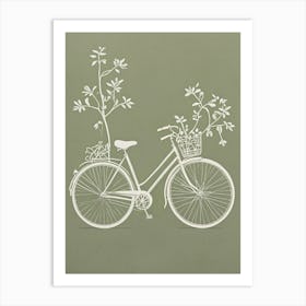 Bicycle With Flowers Art Print