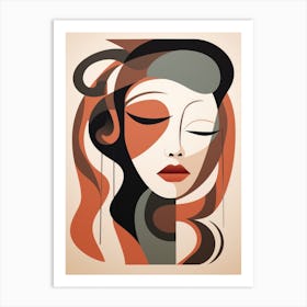 Abstract Portrait Of A Woman 7 Art Print