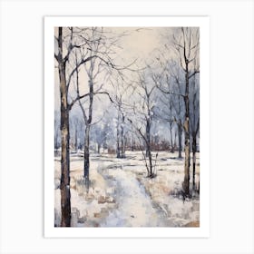 Winter City Park Painting Forest Park St Louis 2 Art Print