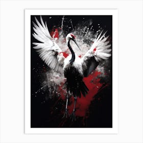 Crane In Flight 1 Art Print