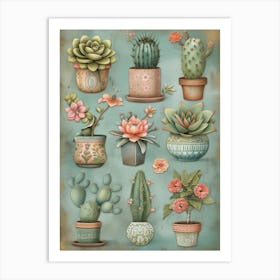 Cactus Garden 7 Art Print