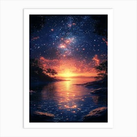 Starry Night Sky 30 Art Print