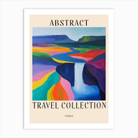 Abstract Travel Collection Poster Iceland 3 Art Print