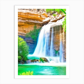 Calf Creek Waterfall, United States Majestic, Beautiful & Classic (2) Art Print