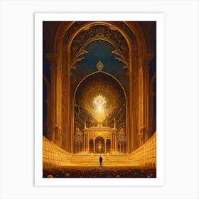 Golden Hall Art Print