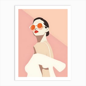 Woman In Sunglasses Art Print