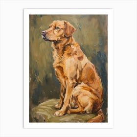 Chesapeake Bay Retriever Acrylic Painting 1 Art Print