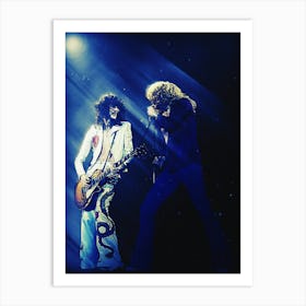 Superstars Of Robert Plant And Jimmy Page Art Print