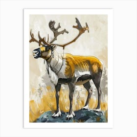 Caribou Precisionist Illustration 1 Art Print