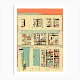 Beirut The Book Nook Pastel Colours 1 Art Print