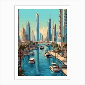 Dubai Pixel Art 2 Art Print