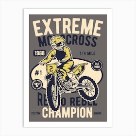 Extreme Motocross 1 Art Print