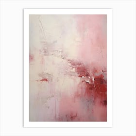 Muted Pink Tones, Abstract Raw Painting 1 Art Print