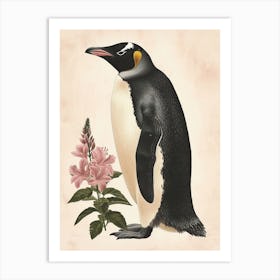 Adlie Penguin Volunteer Point Vintage Botanical Painting 1 Art Print