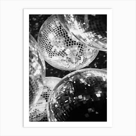 Disco Shining Sparkling Balls Art Print