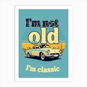 Retro Classic Car Poster 2 Art Print