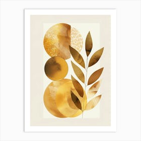 Gold Leaves 6 Art Print