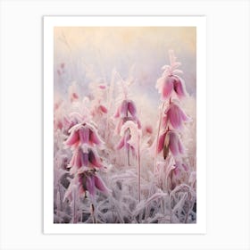 Frosty Botanical Fuchsia 3 Art Print