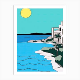 Minimal Design Style Of Cancún, Mexico 1 Art Print